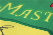 Gary Player Signed 1994 Masters Tournament Emerald Green w/Yellow Logo Center Flag JSA ALOA