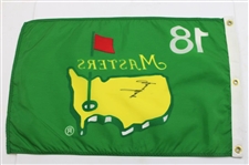 Gary Player Signed 1994 Masters Tournament Emerald Green w/Yellow Logo Center Flag JSA ALOA