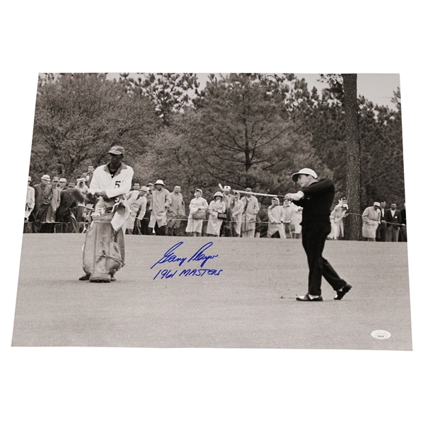 Gary Player Signed Black And White Post Swing 16x20 Photo w/1961 Masters JSA #CB46499