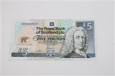 Jack Nicklaus Signed 5lb RBS St. Andrews Bank of Scotland Note JSA ALOA