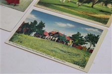Three (3) Vintage Golf Postcards