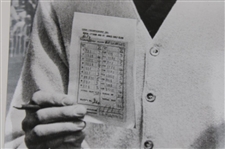 Bob Charles 1963 British Open Press Photo Holding '66' Score in Win