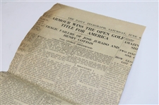 1931 Open Championship at Carnoustie Newspaper Articles From Henry Cotton Estate