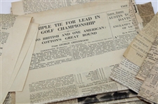 1931 Open Championship at Carnoustie Newspaper Articles From Henry Cotton Estate