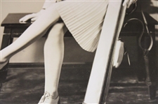 Original Photo Of Flapper Girl With Golf Bag