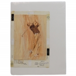 Original 1974 Drawing Of Golfer in Color for Advertisement