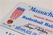 George Mikan & Bill Sherman Signed Ltd Ed Basketball Hall Of Fame License Plates #213 & #220/1750 JSA ALOA