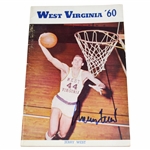 Jerry West Signed 1960 West Virginia Basketball Information Booklet JSA ALOA