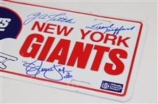 Legends Signed Giants License Plate, Kyle Rote Signed 1965 Football Vinyl Record & 1950 Giants Press Guide JSA ALOA