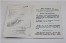 Legends Signed Giants License Plate, Kyle Rote Signed 1965 Football Vinyl Record & 1950 Giants Press Guide JSA ALOA