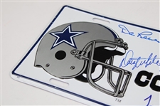 Legends Signed Dallas Cowboys License Plate JSA ALOA