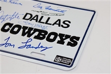Legends Signed Dallas Cowboys License Plate JSA ALOA