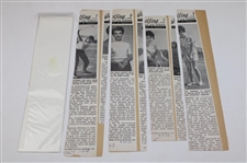 Jack Nicklaus Original Lester Nehamkin Photos & Negatives w/ Articles & 1980 U. S. Open Press Badge