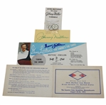 Littler Signed 1963 Menu, Miller Signed Cut, Johnny Miller Extra Buttons & 1973 Walker Cup Scorecard JSA ALOA