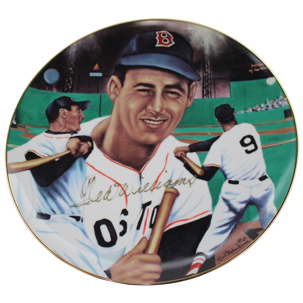 Ted Williams Signed 1987 Ltd Ed Ted Williams Plate #537/3000 JSA ALOA