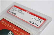 1961 Topps #475 Mickey Mantle Mvp Card PSA EX-MT 6 #30734494