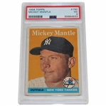 1958 Topps #150 Mickey Mantle Card PSA VG 3 #55946933