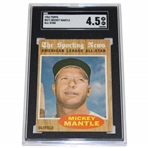 1962 Topps #471 Mickey Mantle All-Star Card SGC VG-EX 4.5 #5000580