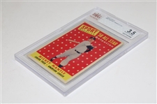 1958 Topps Mickey Mantle As Tp Card BVG Very Good 3.5 #0007042888