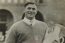 1927 Bobby Jones 'Winner at the Southern Open' Poses with His Trophy