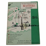 Tommy Aaron Signed 1973 Masters Tournament Spectator Guide JSA ALOA