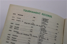 Tommy Aaron Signed 1973 Masters Tournament Spectator Guide JSA ALOA