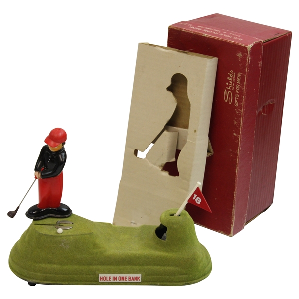 Golf Theme Hole In One Coin Bank w/Box