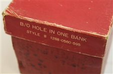 Golf Theme Hole In One Coin Bank w/Box