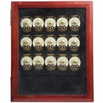 Fifteen (15) Hall Of Fame Member Commemorative Money Clips in Display Case
