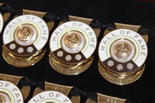 Fifteen (15) Hall Of Fame Member Commemorative Money Clips in Display Case