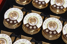 Fifteen (15) Hall Of Fame Member Commemorative Money Clips in Display Case
