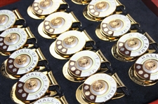 Fifteen (15) Hall Of Fame Member Commemorative Money Clips in Display Case