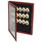 Fifteen (15) Hall Of Fame Member Commemorative Money Clips in Display Case