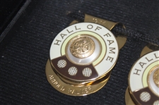 Six (6) Hall Of Fame Member Commemorative Money Clips in Display Case