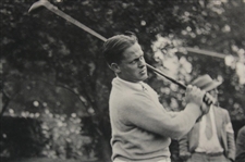 1928 US Amateur Bobby Jones Post Swing Photo at Brae Burn CC Photo w/Glass Negative Copy - #31/50 - Framed