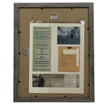 1928 US Amateur Bobby Jones Post Swing Photo at Brae Burn CC Photo w/Glass Negative Copy - #31/50 - Framed