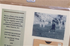 1928 US Amateur Bobby Jones Post Swing Photo at Brae Burn CC Photo w/Glass Negative Copy - #31/50 - Framed