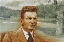 Original Architect William Flynn Cherry Hills CC Oil Painting Signed by Artist Robert Fletcher - Framed