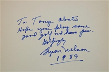 Byron Nelson Signed 1946 1st Ed 'Byron Nelson's Winning Golf' Book JSA ALOA