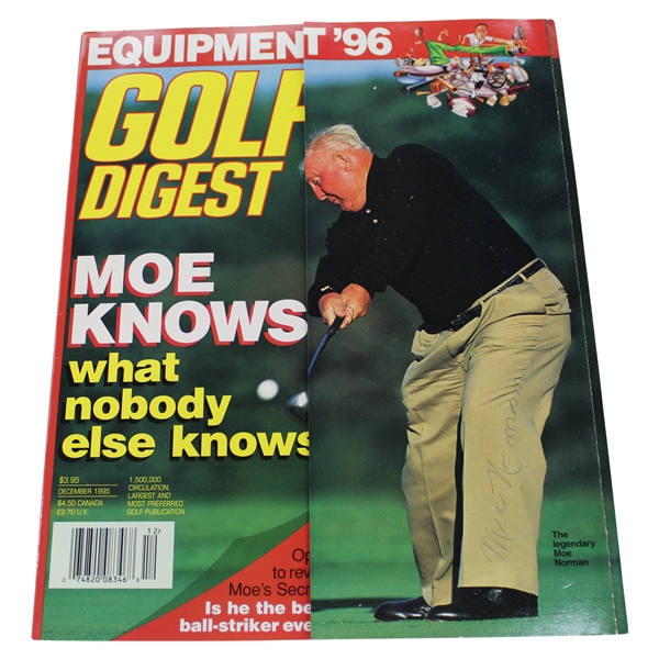 Moe Norman Signed December 1995 Golf Digest JSA ALOA