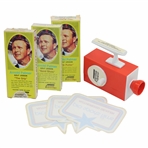 Action Viewer w/Three (3) Arnold Palmer Action Cartridges & (3) Pro Sports Films Dealer Stickers