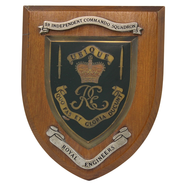 Gene Sarazens Gifted 59 Independent Commando Squadron Royal Engineers Plaque