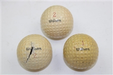 Wilson Sarazen Squire, Gene Sarazen Tournament , Gene Sarazen Strokemaster Golf Ball Boxes & (3) Golf Balls