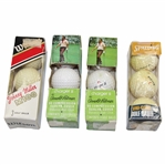 Four (4) Vintage Golf Balls - Arnold Palmer (x2), Johnny Miller & Uni-Core