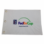 2007 Fed Ex Cup Inaugural Season Embroidered White Flag - Tiger Woods Win