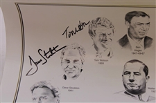 Byron Nelson & others Multi-Signed Ryder Cup Captains Poster JSA ALOA