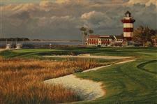 1997 Ltd Ed 18th Hole Harbour Town Golf Links #655/850 Linda Hartough Signed Lithograph