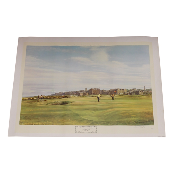 1982 16th Green St. Andrews Old Course Ltd Ed #825/850 Arthur Weaver Signed Lithograph Print