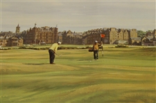 1982 16th Green St. Andrews Old Course Ltd Ed #825/850 Arthur Weaver Signed Lithograph Print