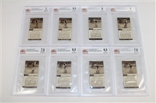 Twenty-Seven (27) 1936 John Cotton Ltd Golf Strokes Beckett Graded Cards